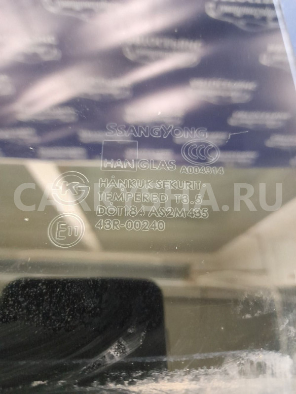 Стекло задней левой двери Ssangyong Actyon Sport Ssang Yong Actyon оригинальный номер 7337632000